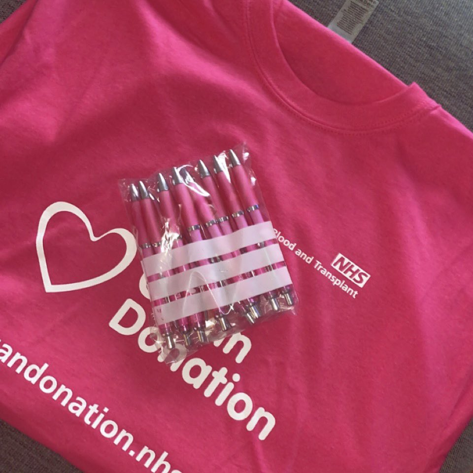 Excited to have received my @NHSOrganDonor T-shirt & Pens ahead of going into schools & colleges to talk about the importance of organ donation 💗 #OrganDonationWeek2021 #chronicillness #OrganDonation