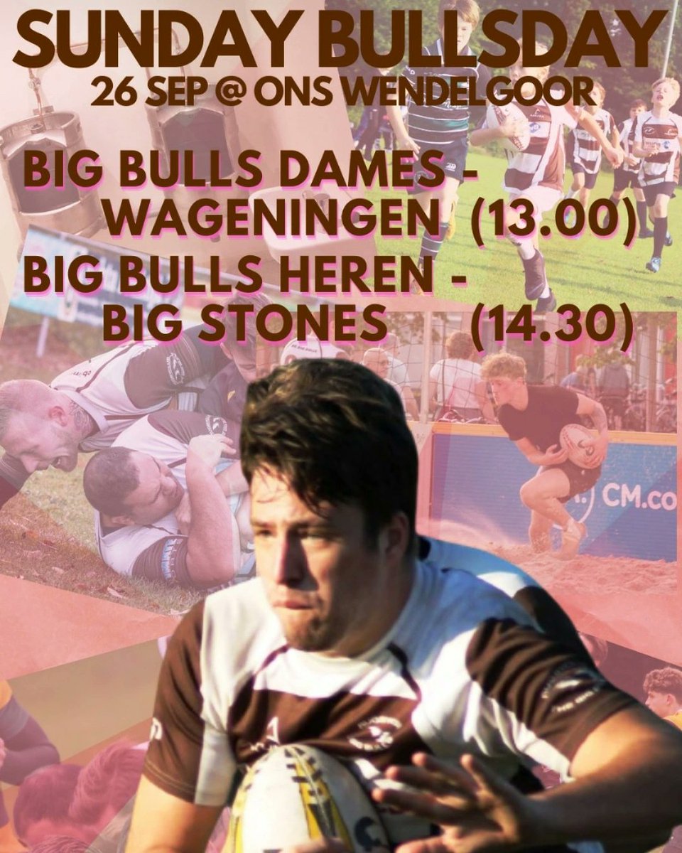 JULLIE ZIJN UITGENODIGD!

Zondag spelen we sinds máánden de eerste #rugby wedstrijden op ons Wendelgoor.

Duss zien we jullie zondag vanaf 13.00 uur graag langs de lijn op ons Wendelgoor tussen #Almelo en #Wierden.