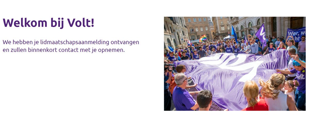 Bijna 40 en eindelijk een partij waar ik niet alleen op stem, maar ook bij wil horen! #Volt <a href="/VoltNederland/">Volt Nederland 👋</a>