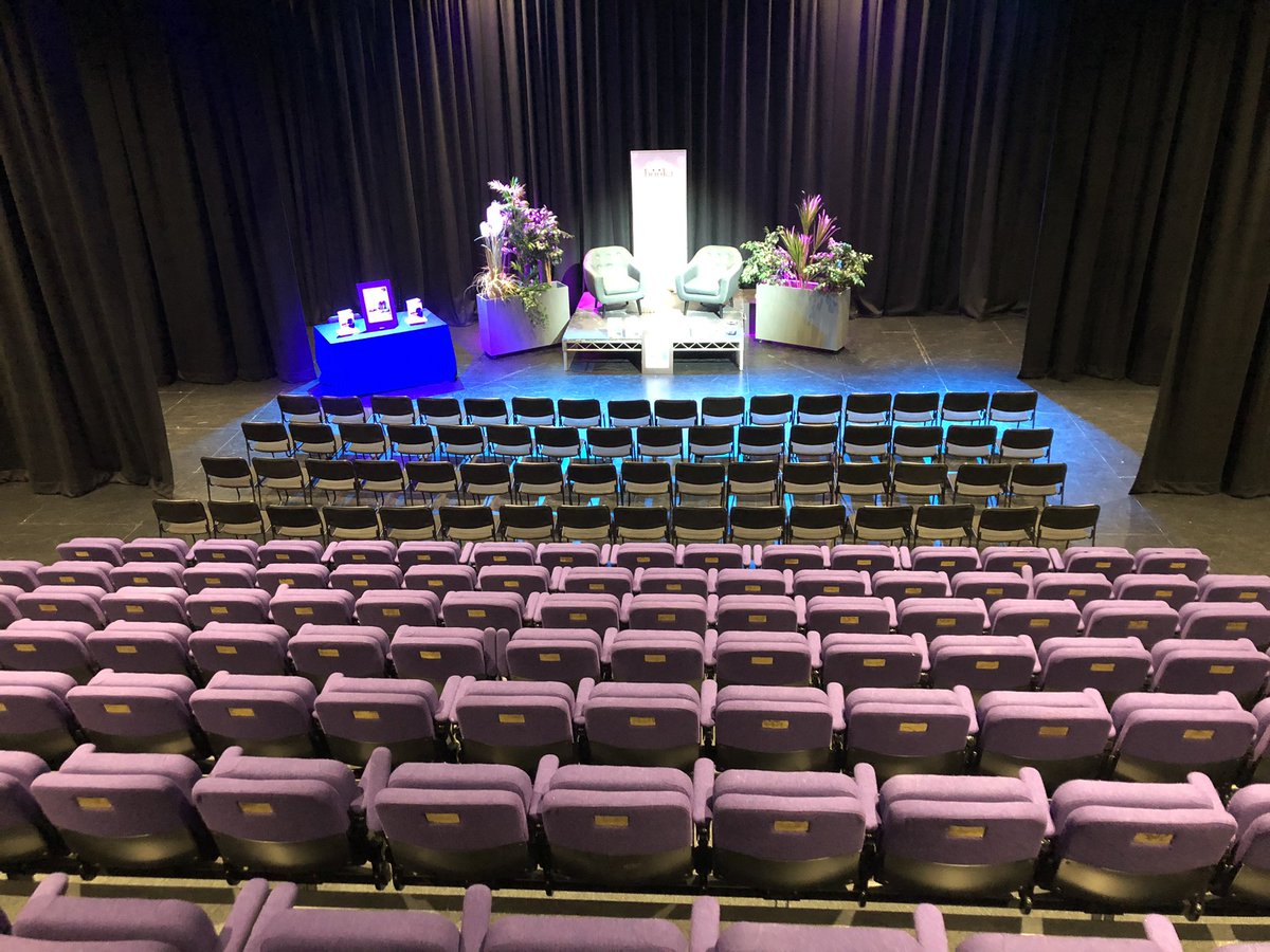 BookaBookshop's tweet photo. All set! Thrilled to be welcoming @Rick_Stein to Oswestry today for our first event @The_Holroyd - great new venue! #RickSteinAtHome @BBCBooks https://t.co/9jws4ax0go