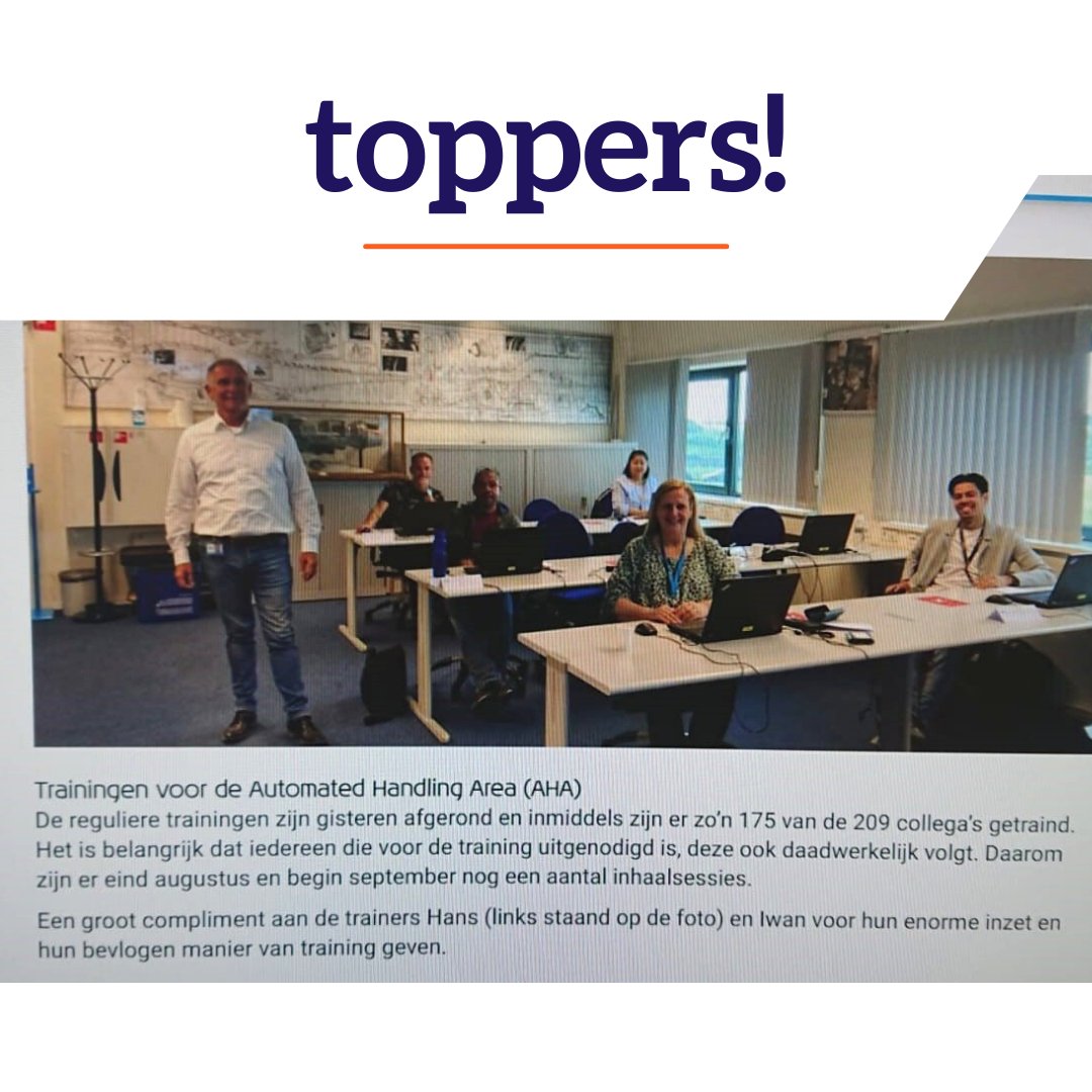 train2work_'s tweet image. Topper Hans stond vorige week in de nieuwskrant van een klant van ons! Hij geeft daar, samen met onze andere topper Iwan, technische trainingen voor een Automated Handling System en SAP. We zijn trots op jullie. :)🎉 #lerenisleuk #AutomatedHandling #SAP