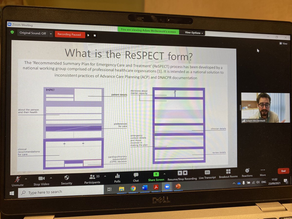 PEoLCSW's tweet image. .@AdamMcDermott tells us about his study on implementation of #ReSPECTprocess in @BNSSG_CCG area 

#PEoLCSW