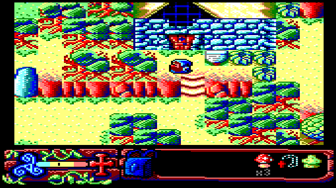 Gráficamente hemos partido de la versión MSX2 pero se han rehecho todos los gráficos para que encajaran en la nueva resolución y paleta.