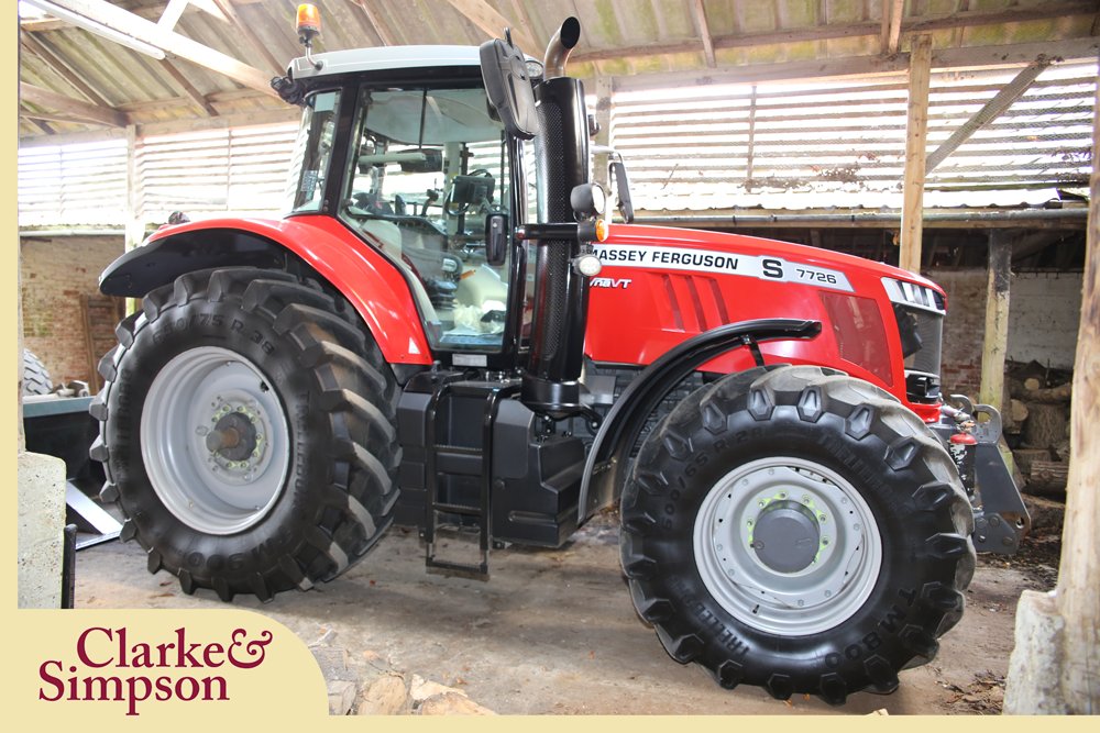 This week <a href="/CandSAuctions/">Clarke and Simpson</a> are holding a fantastic online dispersal auction on behalf of John Miles &amp; Sons, Suffolk. We'll be posting pictures of some of our highlights 👏

This Massey Ferguson 7726S Dyna-VT is one of three superb MF tractors on offer