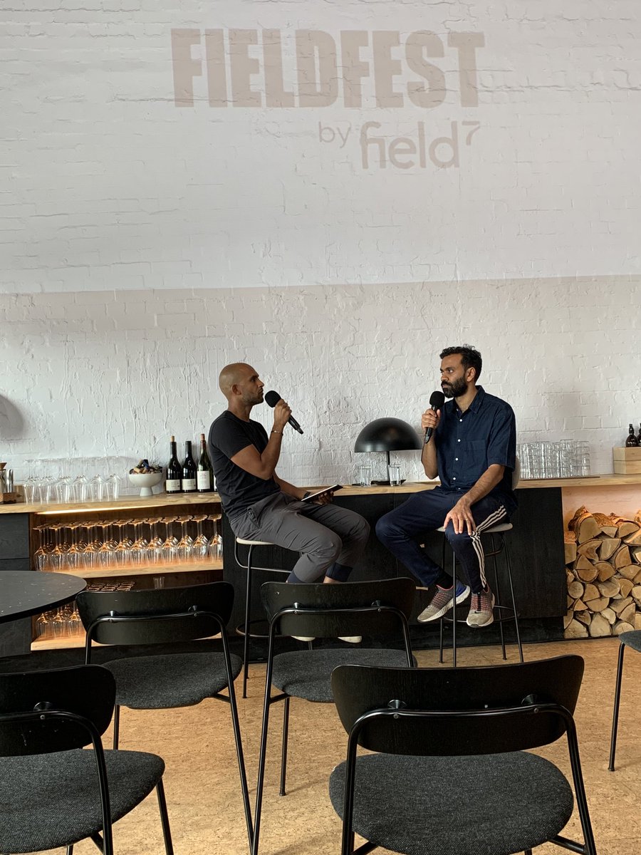 So #FieldFest is up and running 👏 

Great first conversation with ⁦⁦@amitgudka⁩ of field.energy around battery technology, storage, market prices and incentives.

Come down to ⁦<a href="/CrateBrewery/">CRATE Brewery</a>⁩