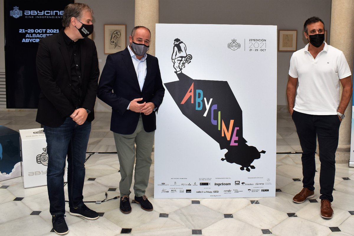 emiliosaezcruz's tweet photo. Hoy hemos presentado la XXIII edición de @abycine  🎬. Un festival consolidado gracias a sus promotores, a su director e inventor, Jose Manuel Zamora, y a su equipo, y al resto de instituciones y patrocinadores, que vieron hace más de dos décadas su potencial.

#abycine https://t.co/AOPLBSy7bO