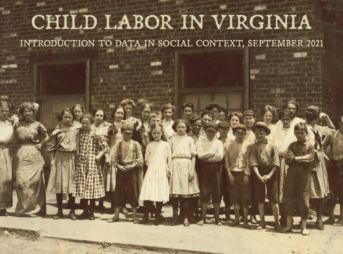 DiSCVT's tweet photo. Child labor in Virginia posters from @VTUndergradEd  Intro to Data in Social Context course, on display Newman Library @VTLibraries, using documents from @librarycongress @kzwa @tjowens @VT_LiberalArts @DrLauraBelmonte  @VT_History 
https://t.co/JoTP3K6XDR https://t.co/IzHbg2rKkc