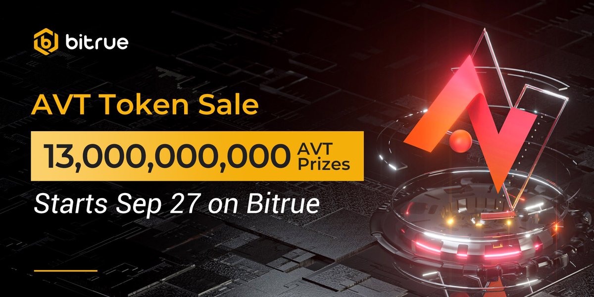 BitrueOfficial's tweet image. The official event page for the #AVTTokenSale on Bitrue is live! Read all about it: bitrue.com/act/avt/

There are FOUR ways for you to earn bonus $AVT before the sale starts totalling 13,000,000,000 AVT, PLUS, AVT #YieldFarming is now live! @TheArtVerse #NFT #Metaverse