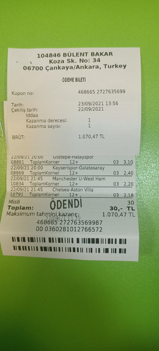 bizimkupon21's tweet photo. #tutan #korner #sayisi #kuponunuz #odemesi #alinmistir #kazandırmasanatı #takipet #kazanmaya #sende #basla #kazanc #sagla #banko #Supriz #GeliyorGelmekteOlan ✅☘️🙏🧿 https://t.co/QaKwdN4f5H