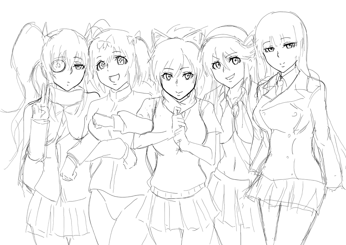 10周年という事で…(下書き)
集合絵めちゃんこ苦手だけど頑張る…! 