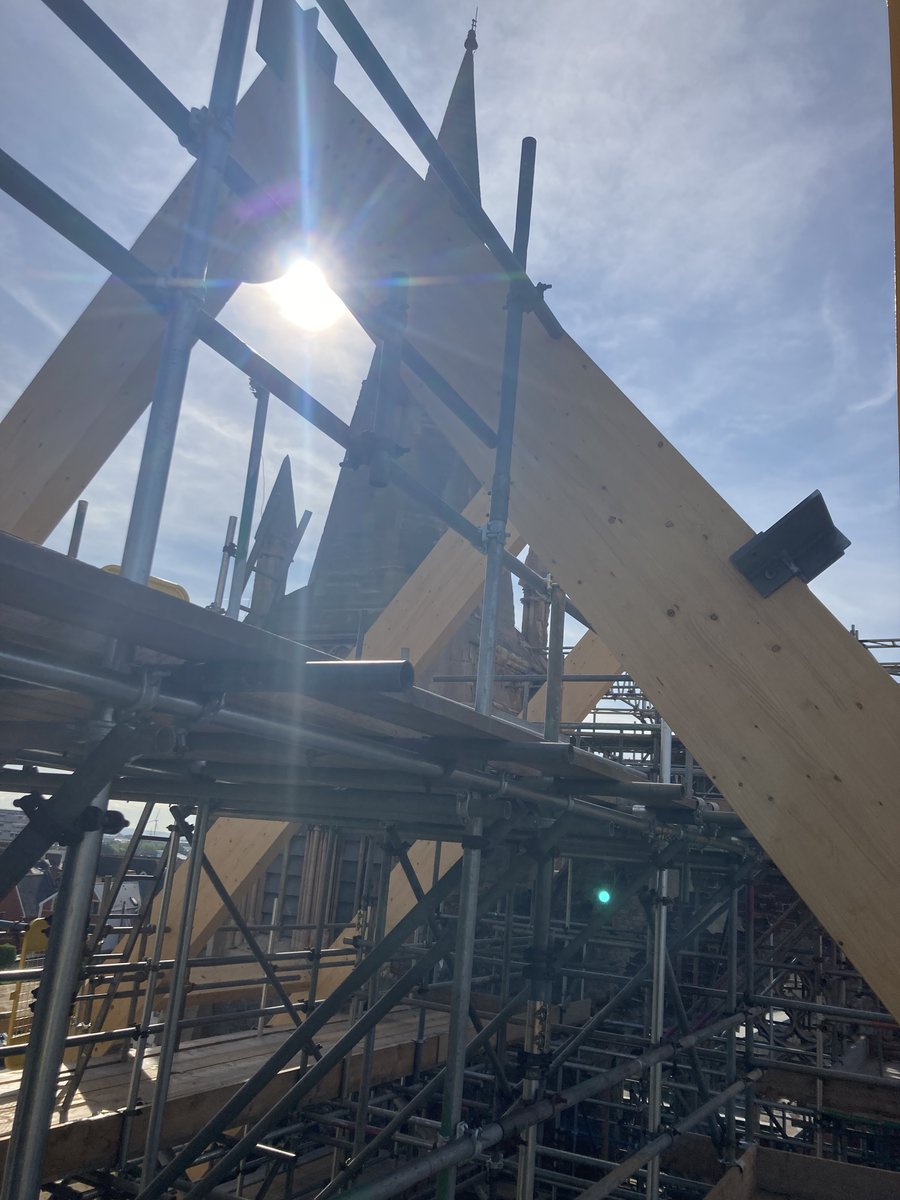 CaroePartners's tweet photo. Exciting scenes at Bethel Community Church, #Newport as the roof trusses are now on site, and look massive! After a devastating fire three years ago, the roof will soon be back on, as rebuilding work continues. https://t.co/4pfr4gzgZw