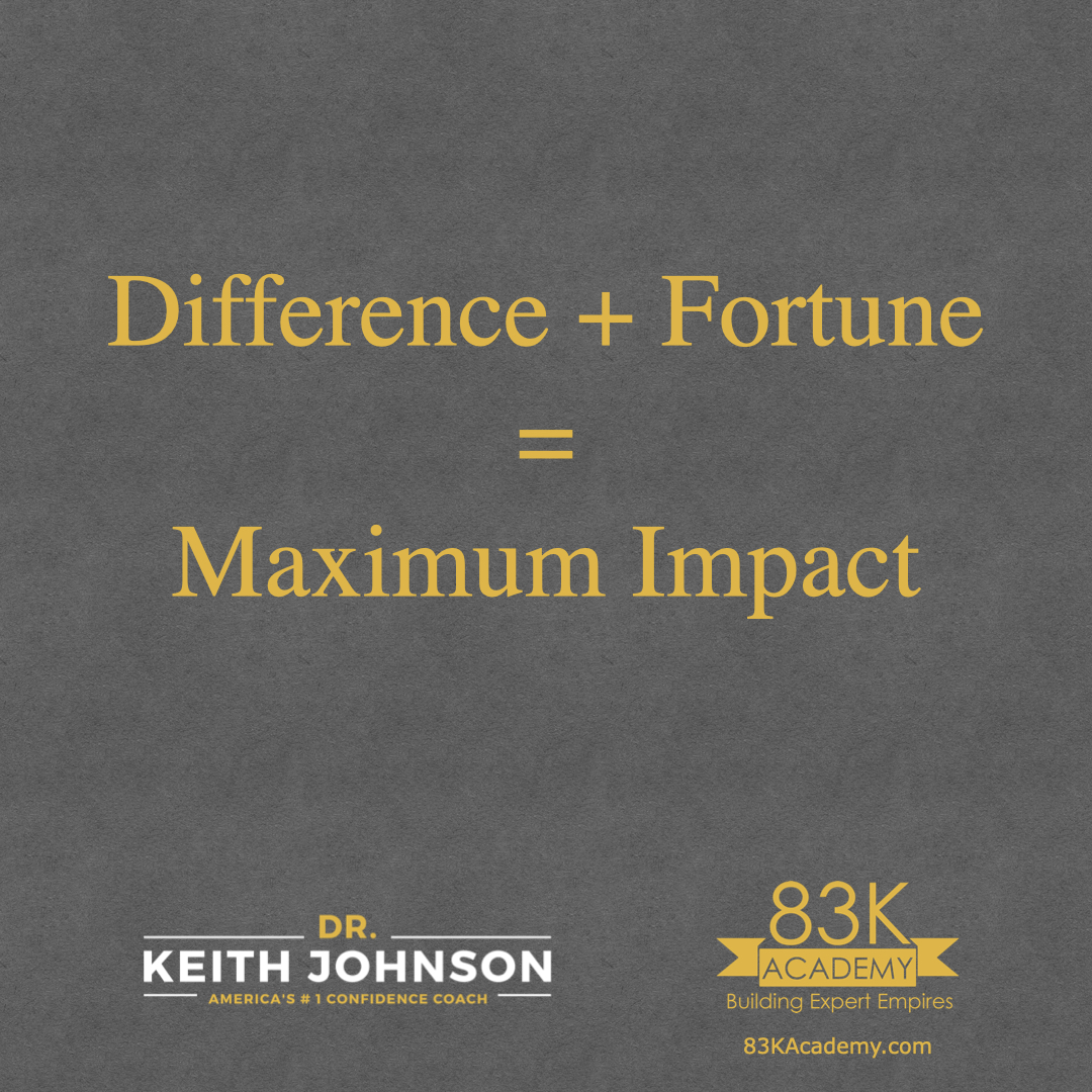 It is not your similarity that makes you expensive, but your difference. Find out how you can work with me for 90 days to get clear so you can impact lives and make a fortune. Sign up for my FREE webinar on Sept 15th:

keithjohnson.kartra.com/page/83K-Mega-…

#83kacademy
#drkeithjohnson