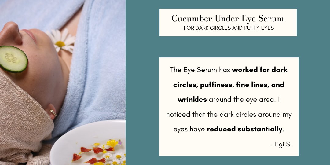 DailySkinTip's tweet photo. 🥒💗"The Eye Serum has worked for dark circles, puffiness, fine lines, and wrinkles around the eye area. I noticed that the dark circles around my eyes have reduced substantially." - Ligi S.😊 https://t.co/yxN42gm9ZJ