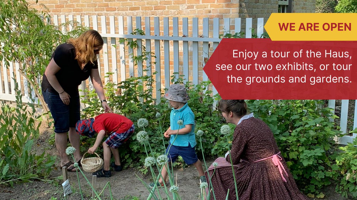 We're open! Visit us today and tomorrow from 12:30 to 4:30 p.m. Enjoy a tour of the historic haus, see our two exhibits: The Art of Paper Cutting and Inking the Bond, and take a tour of the grounds.

Tickets available on Eventbrite
eventbrite.ca/e/131622808363