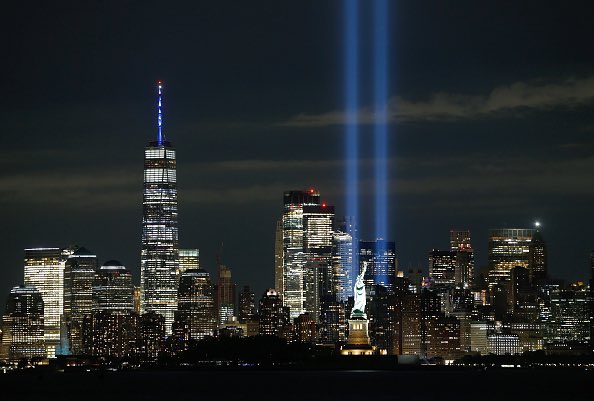 NYIBelmont's tweet photo. Twenty years later, we stand stronger together, united in honoring and remembering those who were impacted by 9/11. #NeverForget https://t.co/7uwMO2yf2W