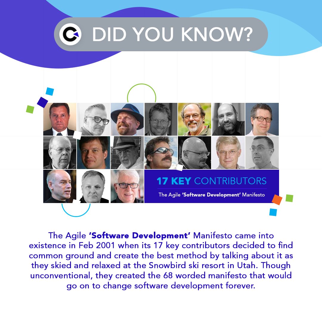 codoid's tweet photo. Did You Know?
The Agile ‘Software Development’ Manifesto came into existence in Feb 2001 when its 17 key contributors decided to find common ground and create the best method...
#codoid #qacompany #softwaretesting #agile #agiledevelopment #keycontributors #softwaredevelopment https://t.co/xEkDjyBgSC