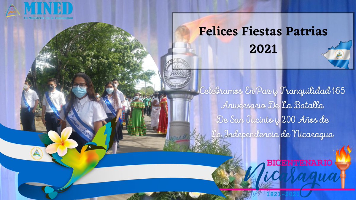 #Nicaragua
#SoberaniaEnMiTierra
#11Septiembre
#PatriaBenditaYLibre
Nicaragua, es una nación independiente y libre, hemos hecho todos los sacrificios que exige nuestra patria independiente y defendido con la valentía necesaria para que nuestra tierra siga gobernada desde dentro.
