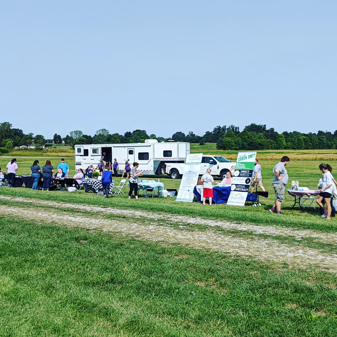 OCMonitor's tweet photo. The 2nd Annual Suicide Awareness Walk at Ohio County Park is still going on with lots of things to do. Booths with information and freebies, a food truck, monster truck rides, and more. #standupoc https://t.co/Ne7FeWobjr