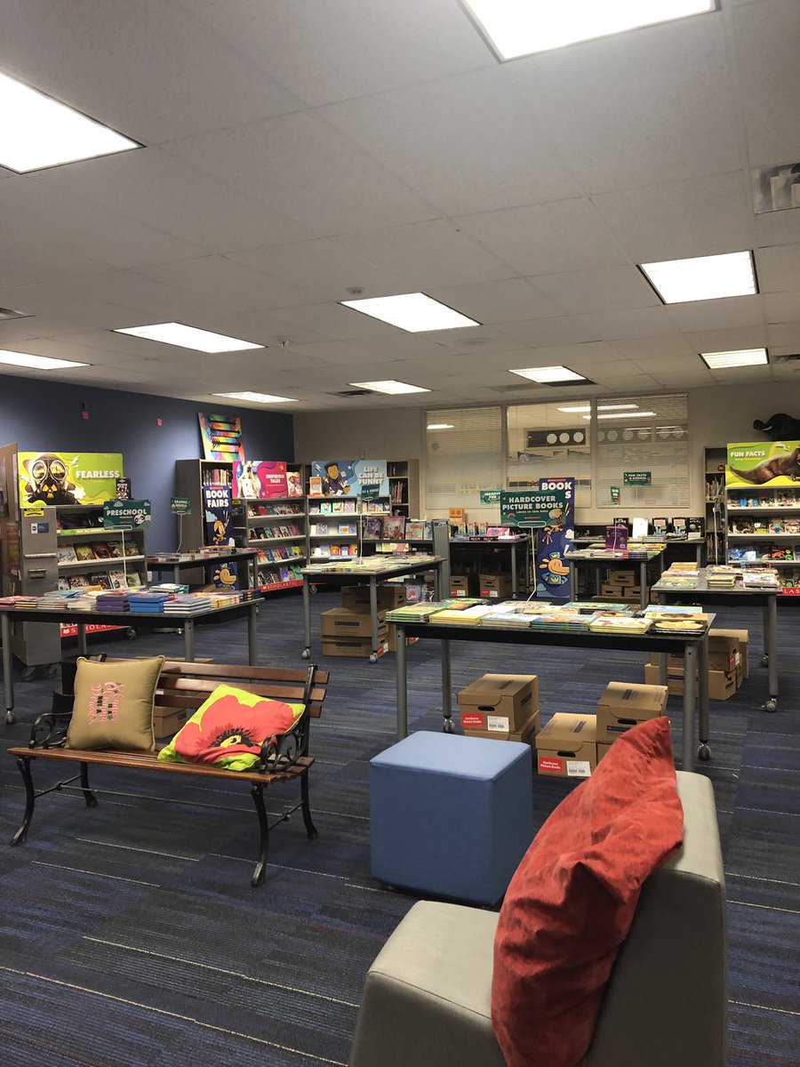 Scholastic Book Fair at NLE, the Student Library Assistants did a great job with setting it up- bring on the buyers! September 13 - 17 or online at scholastic.com/bf/northlakeel…