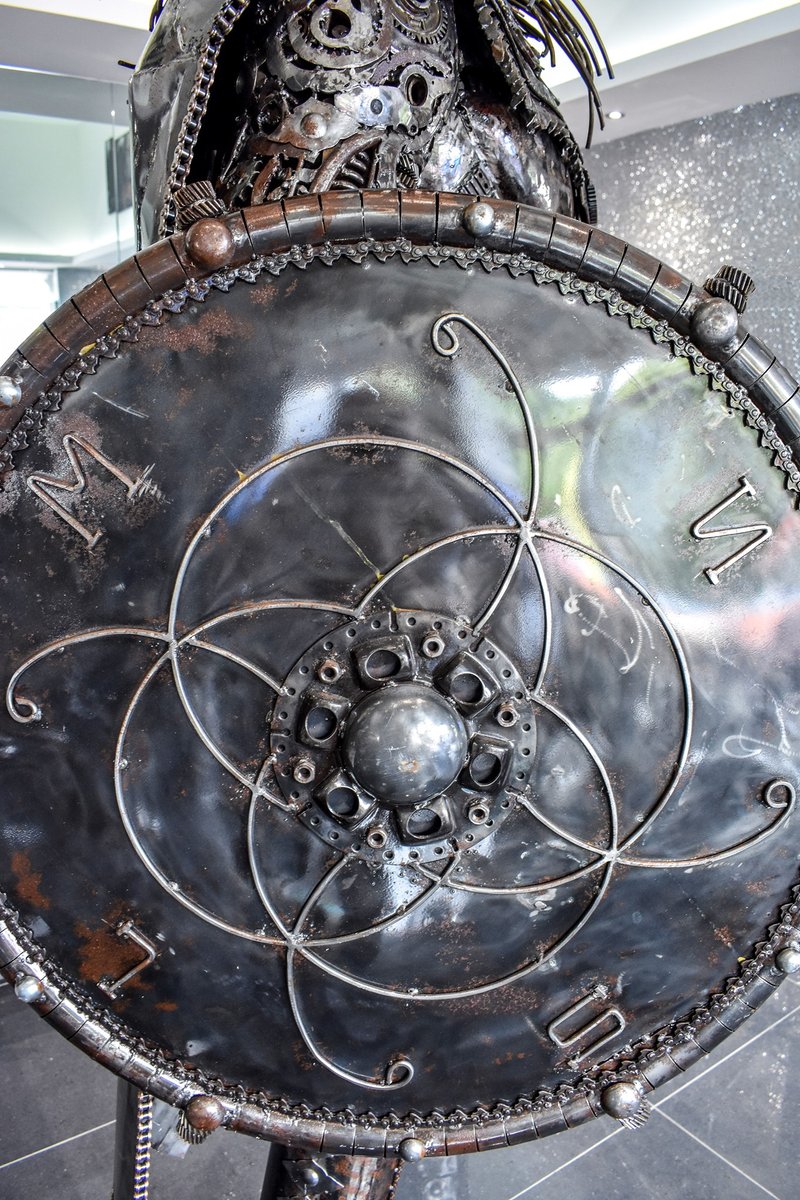 A WARM WELCOME to the first of our two new Warrior sculptures this week in the shape of Northern Warrior, a formidable figure standing at 2.2 metres tall with great attention paid to the smallest details... 💪 😍 #Pangea #Sculptures #Handmade #Statue #warriors #warrior #fighter