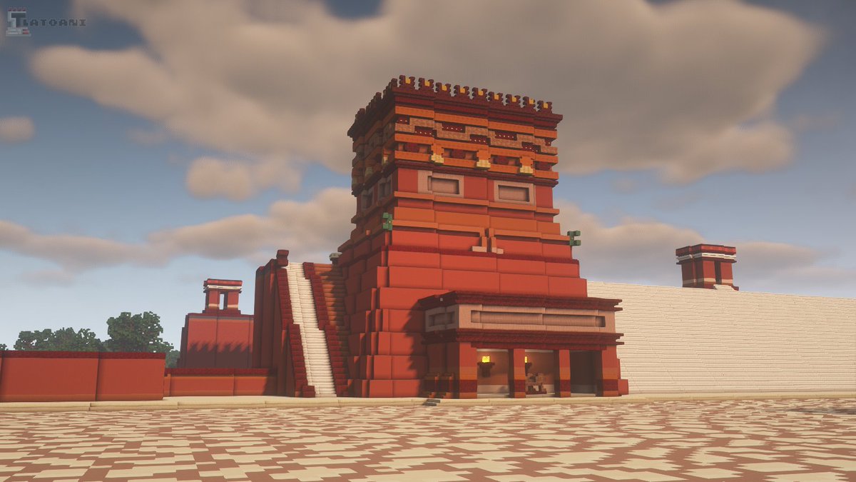 TlatoaniCraft's tweet image. [Minecraft] Chichén - Itzá: Ball Game Court recreation