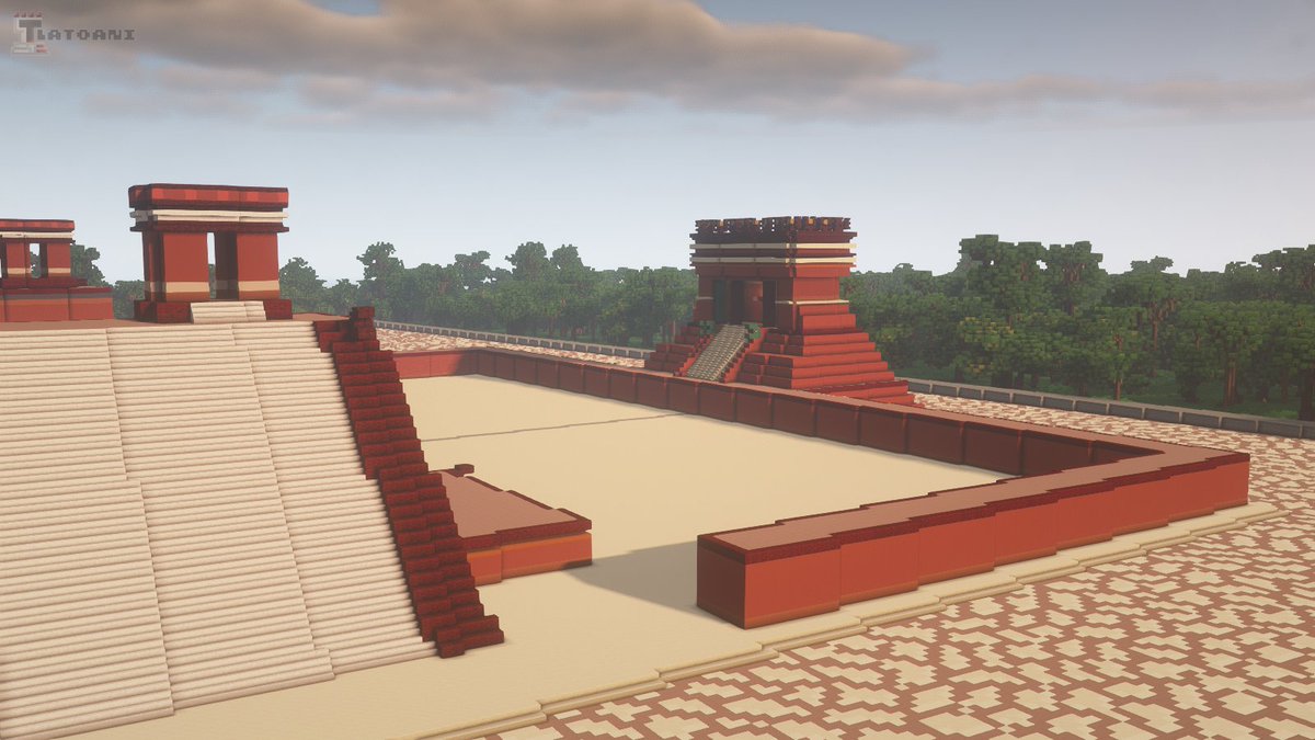 TlatoaniCraft's tweet image. [Minecraft] Chichén - Itzá: Ball Game Court recreation