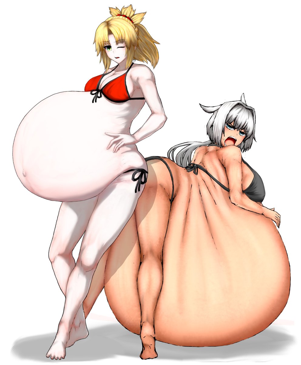 カイニスのラフをみて、以前書いた水着モードレッドと並んでるとこ見てみたいというご意見頂いたので。
After looking at the rough sketch of Kainis, I was asked if I'd like to see her alongside Mordred in the swimsuit, which I wrote about before. 