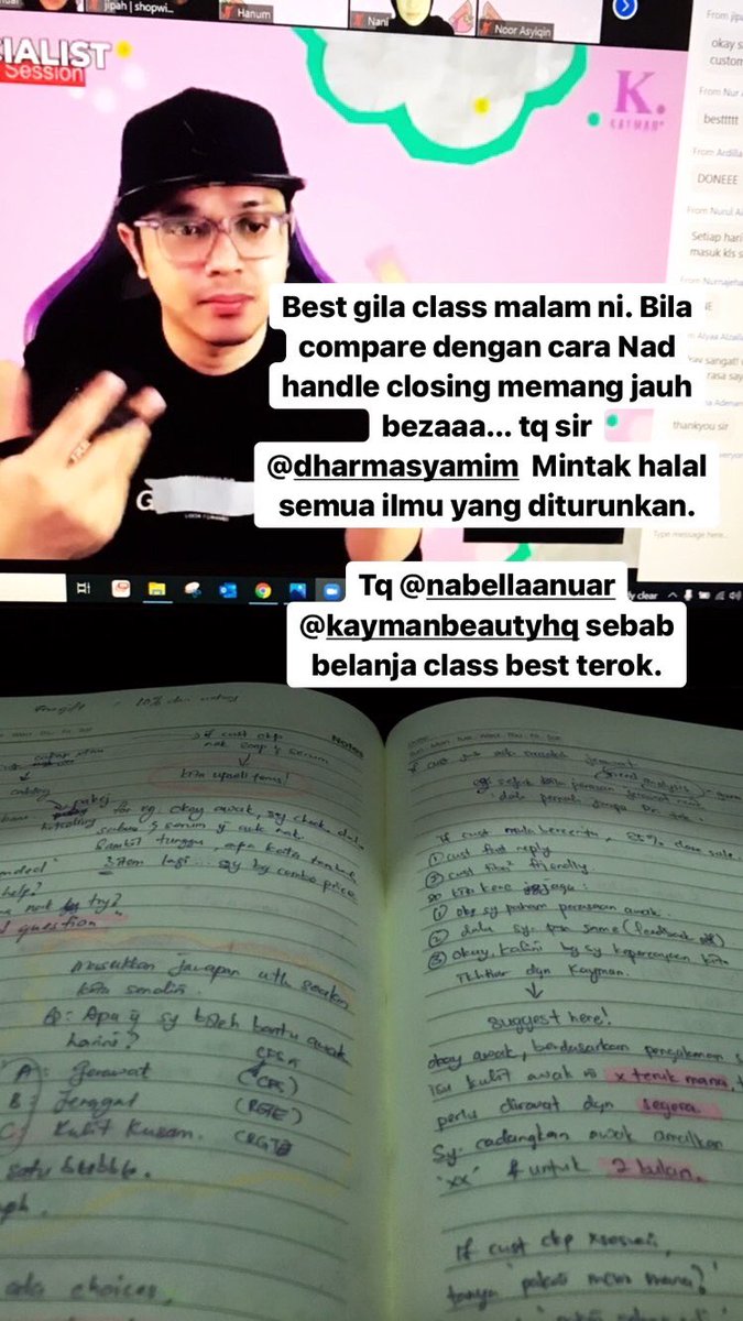 Koranggg tahu tak best gila kelas dengan Sir Dharma ni. Pls buat kelas ke-5 plsss hq <a href="/kaymanbeauty/">Kayman®</a> 😂.

Nad share insight from kelas dekat story. Jom amalkan sama2.

instagram.com/stories/autumn…