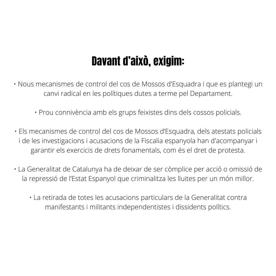 DaniAbsolucio's tweet photo. 👉🏽EL RECONEIXEMENT QUE VOLEM
"El reconeixement que exigim a aquells que representen el poble català va molt més enllà i passa per dur a terme accions polítiques reals"

📢Avui #Diada2021 ens sumem a la iniciativa d'@AlertaSolidaria

✊🏽Bona #Diada reivindicativa i antirrepressiva! https://t.co/mE6HwNk6T5