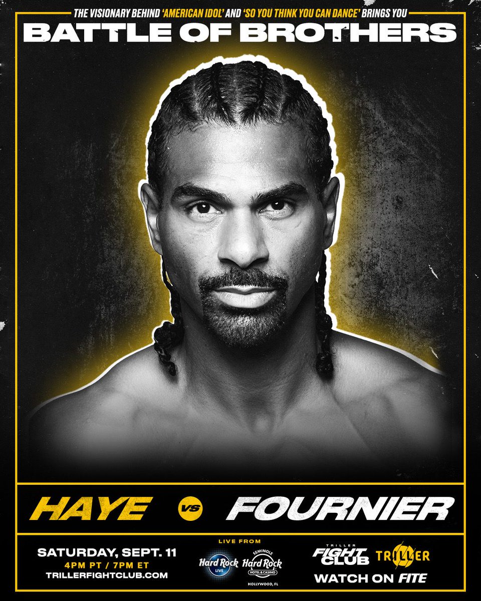 HayemakerBoxing's tweet photo. Are you #TeamHaye?! Show your support in the comments and tag us in tonight π₯
Watch #HayeFournier live on @FiteTV this evening. Ringwalks around midnight London time β° https://t.co/t5FcEM6YZP