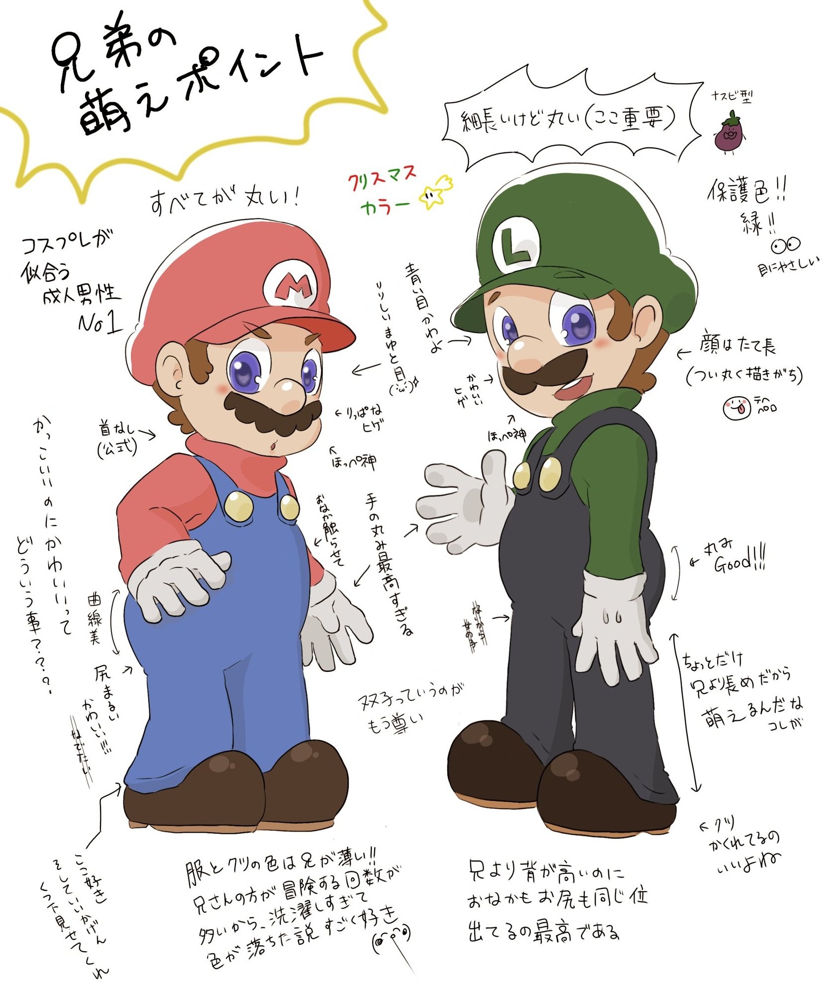 も み じ 低浮上 マリオとルイージのチャームポイントってどこ みんな覚えてね 人人人 全部 Y Y Y T Co 5i3hskskme Twitter