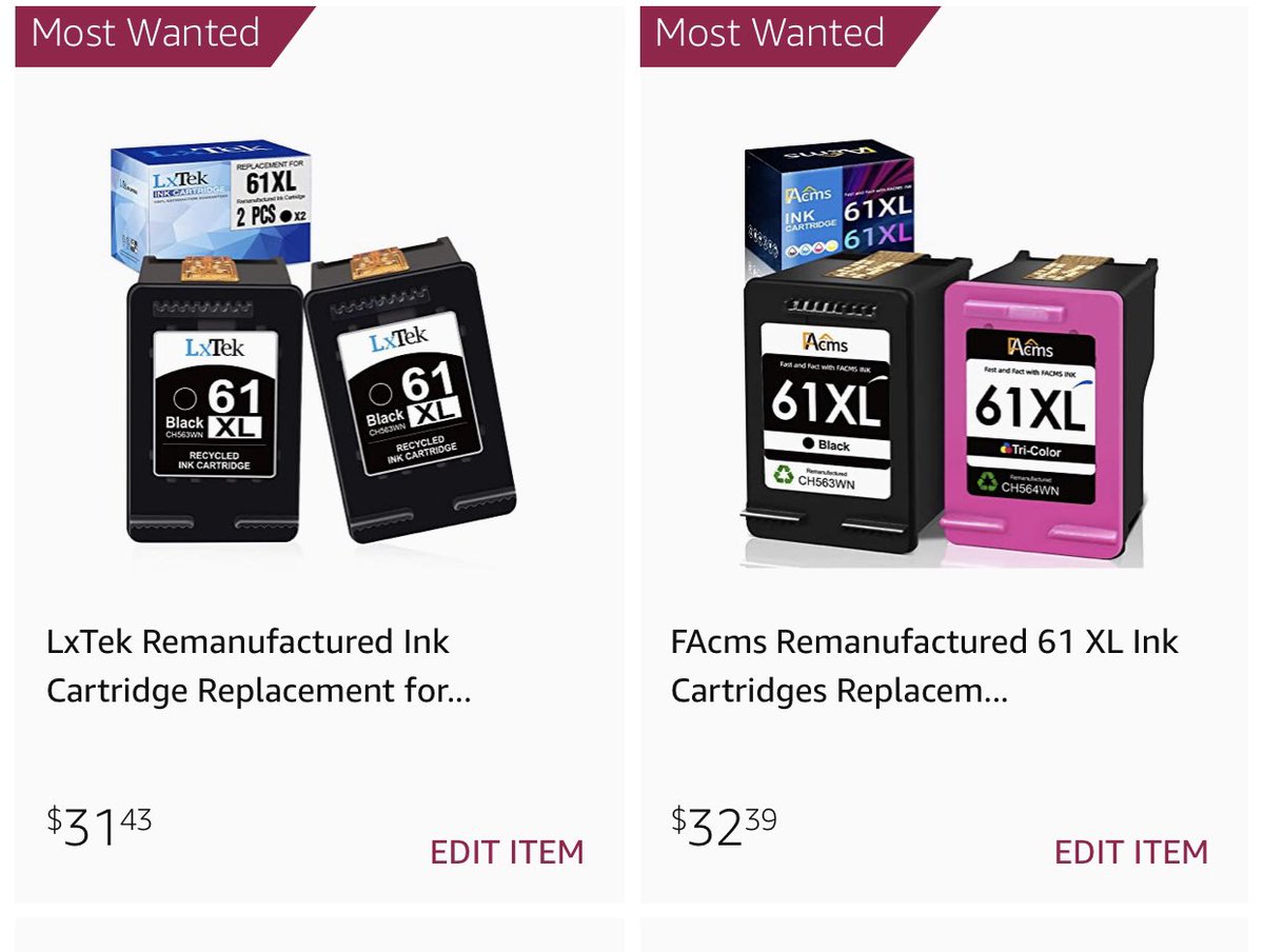 rdhcarr's tweet photo. @BnosMalka @amazon Could you please help me. I am on my last ink cartridges and they are low. I don’t get my state money until December. I need ink to make quarantine packets. Thanks in advance. #clearthelists https://t.co/i09QhYPEmx https://t.co/iiBP34WA8C