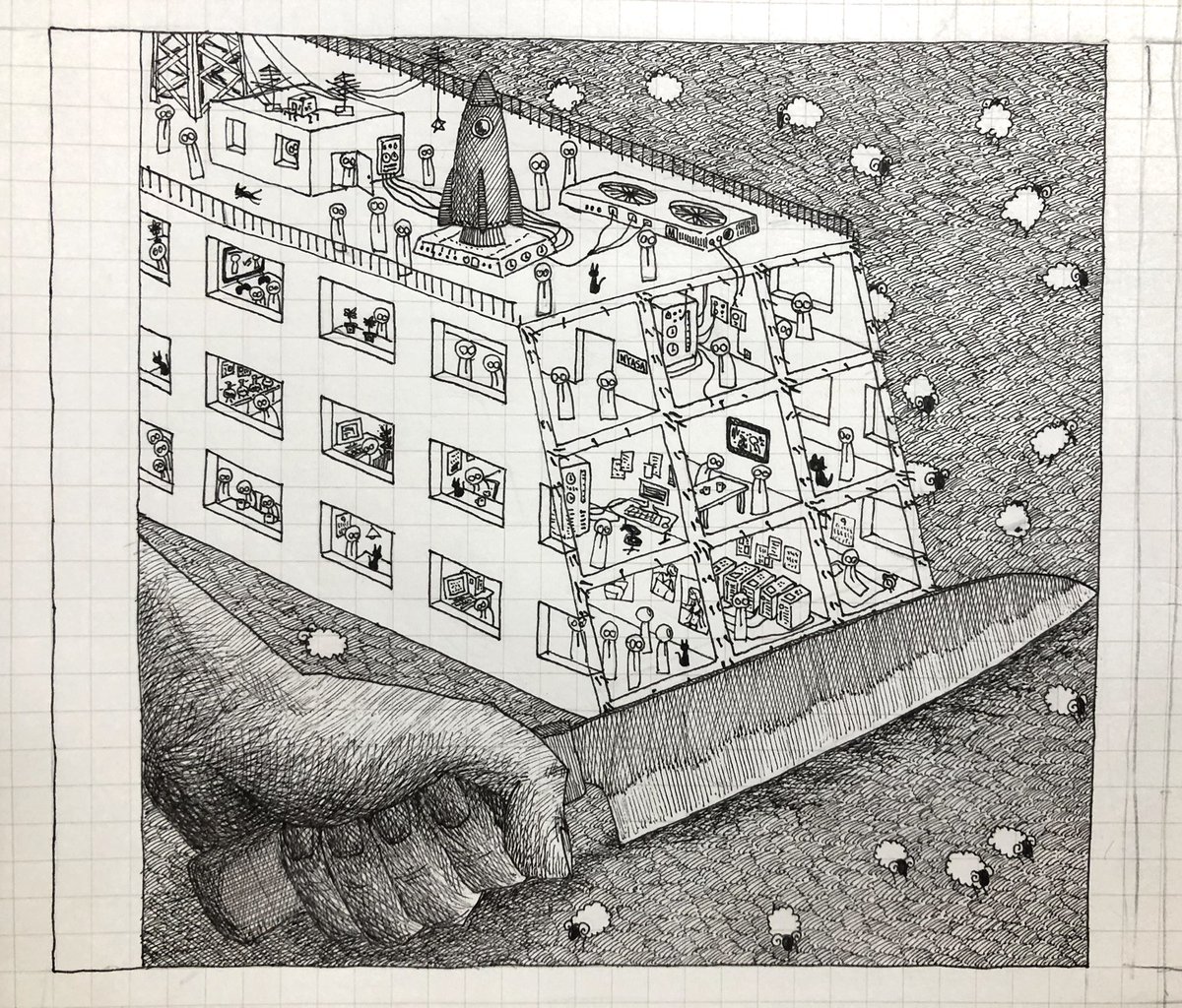 「 襲撃 」
#illustrationart  #ペン画 