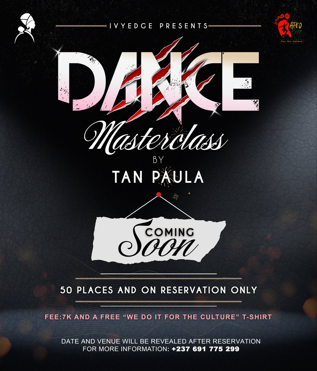 Afrostepz2's tweet photo. *Danse - Fitness - Santé*
Nous vous présentons la 3ème édition d’#Afrostepz,Cours de danse avec Tan Paula !!!
Vous ne voudriez surtout pas rater ça ? Réservez votre billet 🎫 maintenant en contactant le; 691-77-52-99 et la date vous serez donnée et le lieu aussi qu’un t-shirt 👇🏾 https://t.co/JjFuvgxZMb