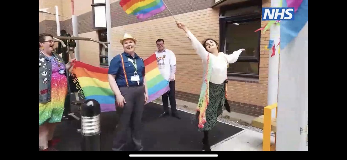 DRS101988's tweet photo. Some screenshots from @RotherhamNHS_FT segment on #NHSvirtualpride last night @people_nhs. Some great footage of @TRFT_Charity new Wellbeing Garden https://t.co/ZosMG4R0L4