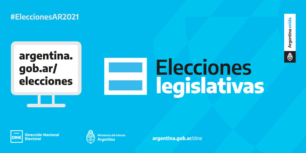 Todo lo que necesitás saber sobre las próximas elecciones legislativas en un solo lugar. Ingresá a argentina.gob.ar/elecciones y accedé a toda la información.

#EleccionesArgentina
#ArgentinaUnida