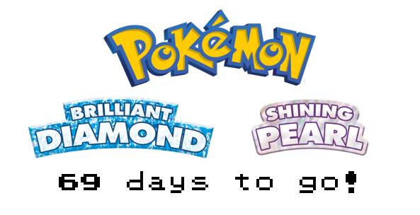 Poke_Countdown's tweet photo. 69 days until the release of Pokemon Brilliant Diamond &amp; Shining Pearl! https://t.co/SEhVKPDWGm