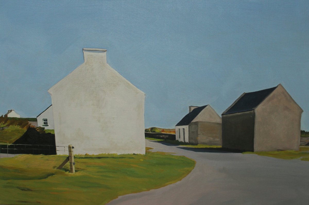 "Road Through Inishbofin" I am reworked some of this oil painting, now happier with this version. Sometimes we have to leave work a while, before returning on another day. Now available to purchase. #Inishbofin #Ireland #Donegal