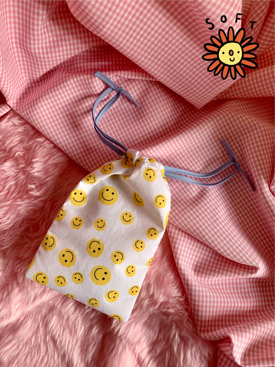 drawstring bags coming soon !! 👀 the bo peep gingham / blue colour combo is my absolute fave