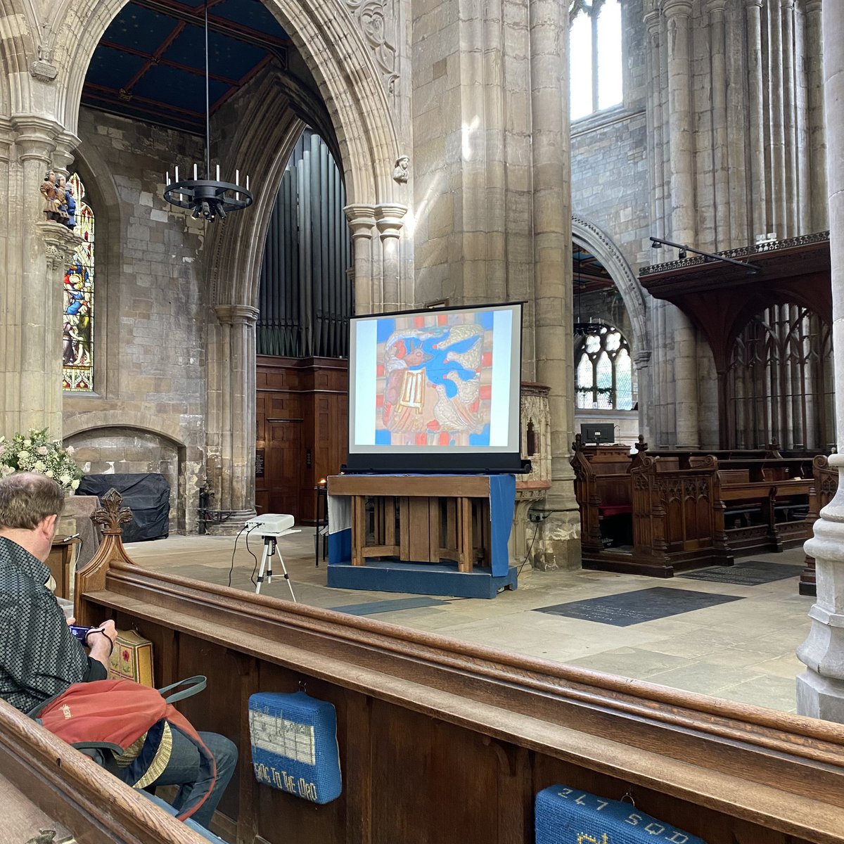 St Mary's Beverley (@stmarysbeverley) on Twitter photo Our riff on <a href="/heritageopenday/">Heritage Open Days</a> theme of ‘Edible History’: people eating (and drinking) and people being eaten; depicted among the 689 roof bosses which adorn our ceilings. Images from <a href="/DrJEngland/">Jennie England</a>’s hourly talks. Catch the last two at 2pm and 3pm. Our riff on <a href="/heritageopenday/">Heritage Open Days</a> theme of ‘Edible History’: people eating (and drinking) and people being eaten; depicted among the 689 roof bosses which adorn our ceilings. Images from <a href="/DrJEngland/">Jennie England</a>’s hourly talks. Catch the last two at 2pm and 3pm.