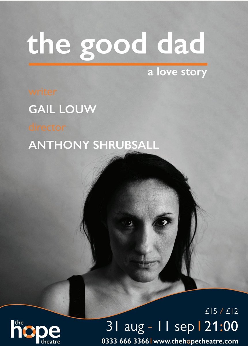 StarRedrum's tweet photo. Final Show of #TheGoodDad @TheHopeTheatre this evening at 9pm.
Last chance to see the fabulous @La_Lawrie in this heartbreaking family drama.
Written by @gailzalouw and directed by @AShrubsall this is a must see.
Photos by #AnneKoerber https://t.co/O0Jvu6QlUK