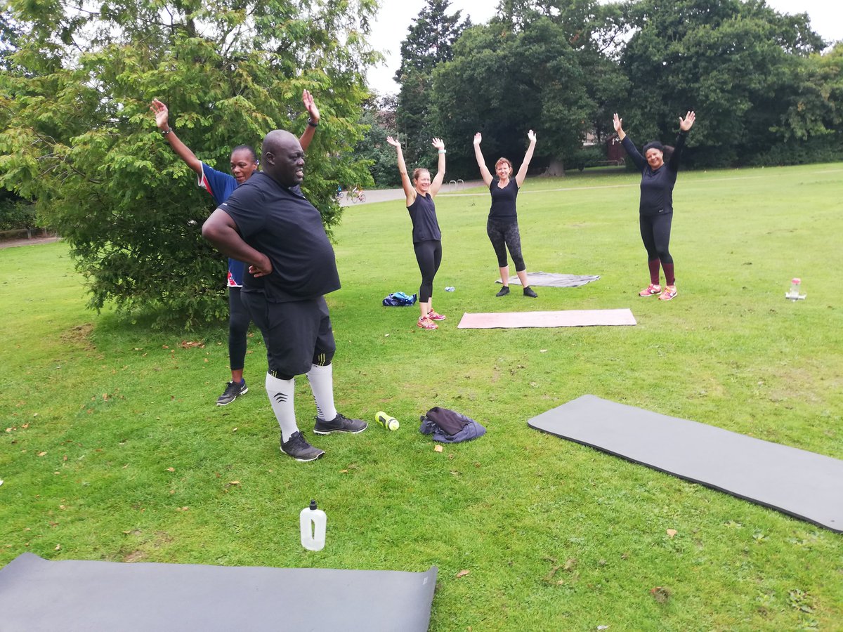 Shout out to Brian for joining us, slightly knackered after our bootcamp session 😂 finished after the finisher, George to the rescue with some water 👏🏽👏🏽 #ridgewaypark <a href="/wfcouncil/">Waltham Forest Council</a> <a href="/OurParksUK/">Our Parks</a>