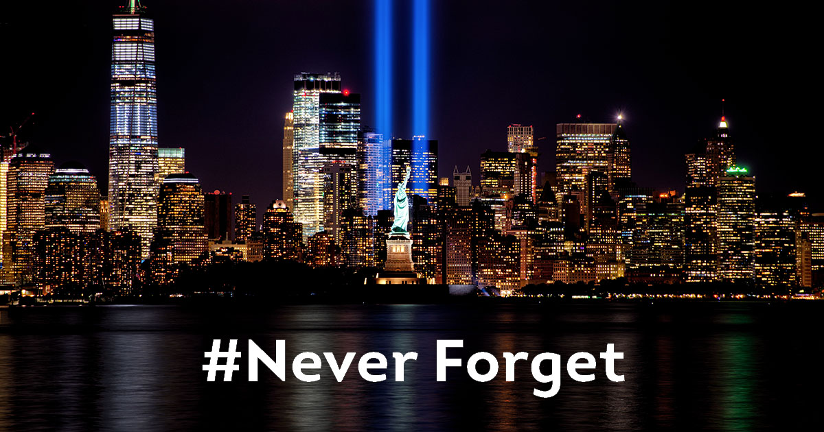 Please join us today, on the 20th anniversary of 9/11, in honoring the victims, their loved ones, and first responders affected by this sad day for our country. Today we are only stronger. ❤️ #NeverForget