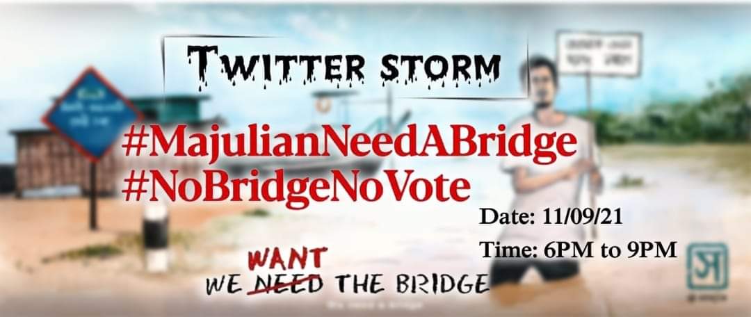 Debojitpagag1's tweet photo. #MajulianNeedsABridge 
#NoBridgeNoVote https://t.co/x9GKIe4jrB
