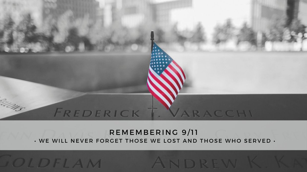 Join us at 8:46 AM EDT as we observe a #minuteofsilence to honor the lives that were tragically lost on 9/11 and those who have to carry the grief with them since that day.

#WeRemember #NeverForget #WTC #Memorial #FirstResponders