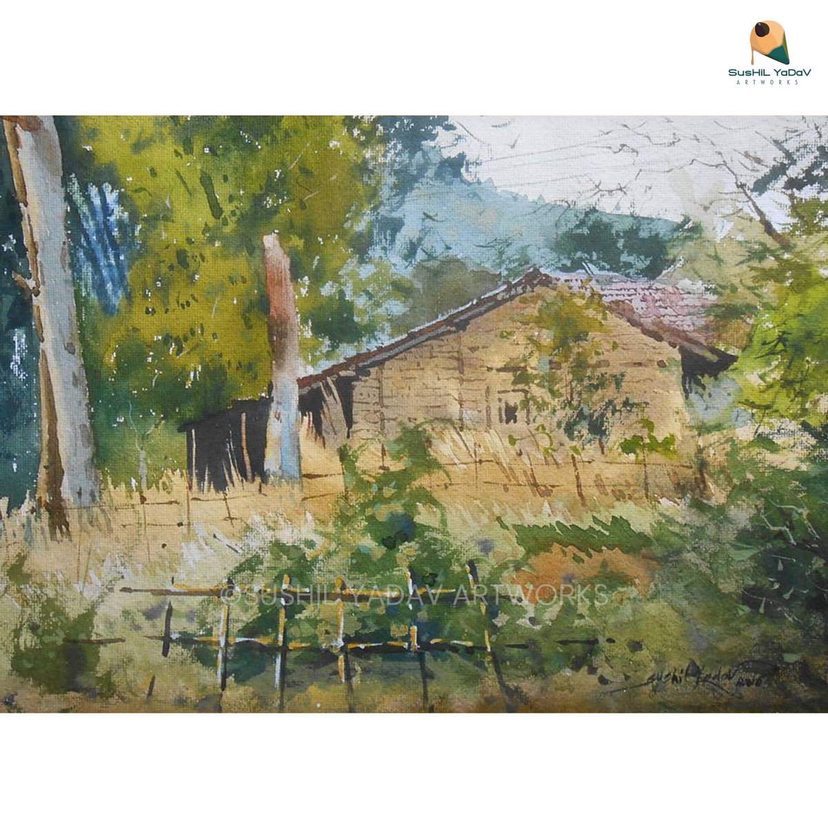 yadav_painter's tweet photo. The beach (2016)
.
Watercolour on paper 

#art #artist #artistontwittter #artwork #paint #color #watercolor #water #pleinair #pleinairpainting #handmade #live #landscape 
#beach #monsoon #fun #trees #coconut #nature #blue #green #house #jungle #wild https://t.co/EDdPi5Kdha