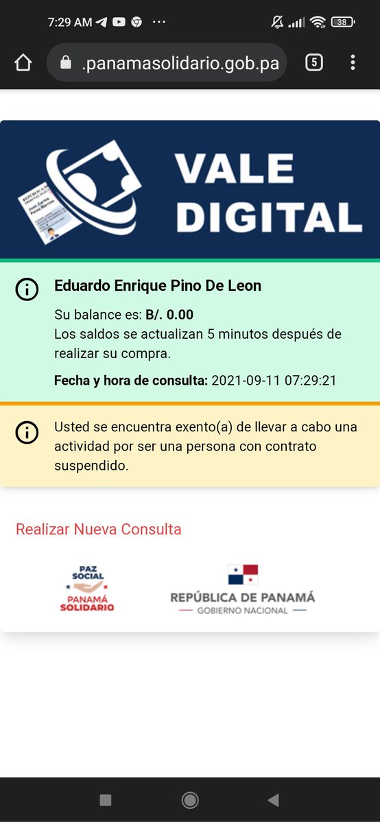 eduardoopino's tweet photo. @PanamaUnidad A qué hora se hará efectivo ya que no me han depositado https://t.co/zyAz1vR7te