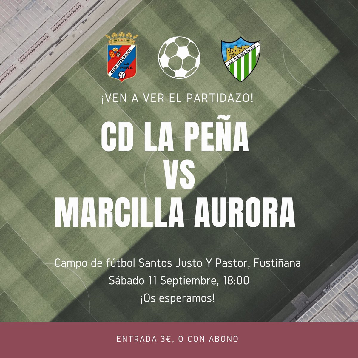 CDLaPenaFusti's tweet photo. Ven a ver al Club Deportivo la Peña de Fustiñana. ¡Os esperamos para este arranque liguero! #todoalrojo https://t.co/WGHH46IkeX