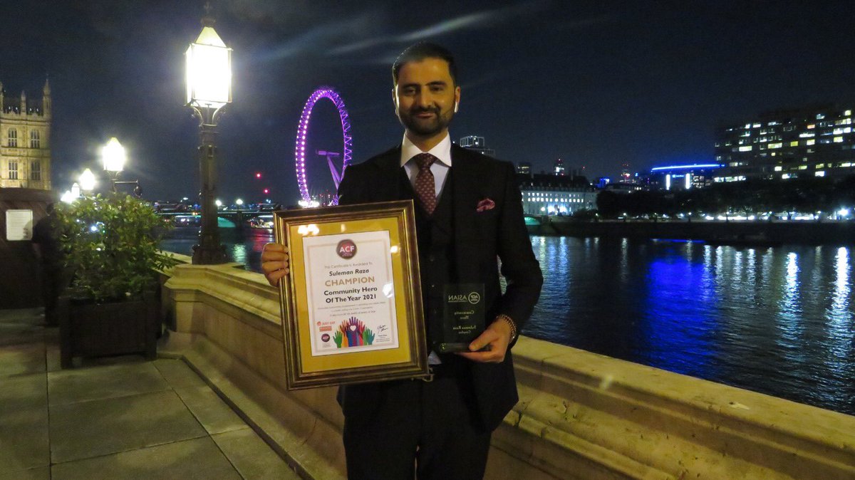 Suleman Raza MBE (@iamsulemanraza) on Twitter photo Thank you, Asian Catering Federation for awarding me with the ‘Community Hero of the Year’ award 2021 for my efforts to feed thousands of frontline workers including NHS staff amidst COVID-19 with <a href="/onemillionmeals/">One Million Meals #SaveFoodSaveLives</a>, presented to me by the honourable <a href="/The_Lord_Sheikh/">Lord Sheikh</a> Thank you, Asian Catering Federation for awarding me with the ‘Community Hero of the Year’ award 2021 for my efforts to feed thousands of frontline workers including NHS staff amidst COVID-19 with <a href="/onemillionmeals/">One Million Meals #SaveFoodSaveLives</a>, presented to me by the honourable <a href="/The_Lord_Sheikh/">Lord Sheikh</a>