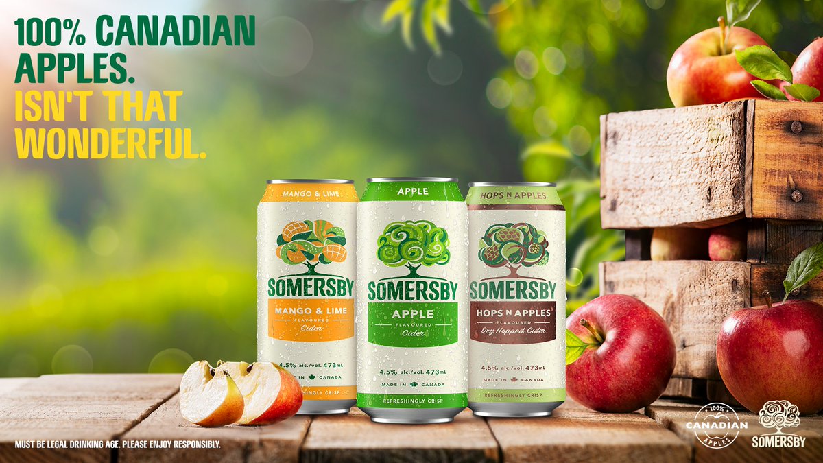 It’s officially apple picking season, but that’s nothing new for us.🍎😄

Our apple picking season rolls all year round as we continue to pick nothing but the finest Canadian apples to use in all of our ciders. 🇨🇦👌

#SomersbyCanada #Cider #CiderLover